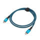 Kabel USB-C M/M USB4 1M 240W 8K 60HZ czarno-niebieski 