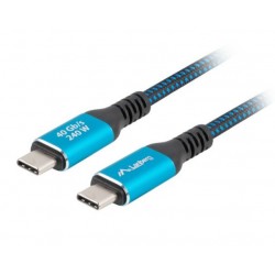Kabel USB-C M/M USB4 2M 240W 8K 60HZ czarno-niebieski 