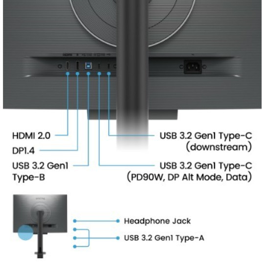 Monitor 28 cali RD280UA 4K IPS 5ms/IPS/1200:1/HDMI/DP 
