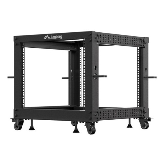 Open rack 19' 9U 600x600-1100 regulowany czarny 