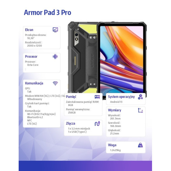 Tablet Armor Pad 3 Pro 4G 10.36
