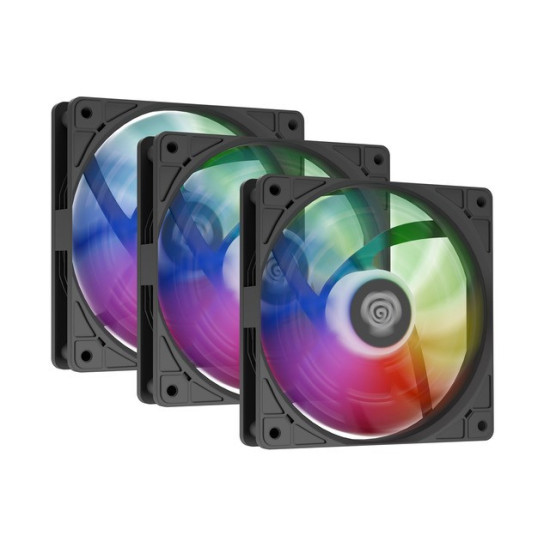 Zestaw 3 wentylatorów Genesis OXAL 120 ARGB czarny 