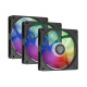 Zestaw 3 wentylatorów Genesis OXAL 120 ARGB czarny 