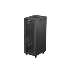 Szafa instalacyjna rack stojąca 19 cali 32U 600x800 drzwi perforowane LCD czarna (Flat pack)