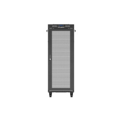 Szafa instalacyjna rack stojąca 19 cali 32U 600x800 drzwi perforowane LCD czarna (Flat pack)