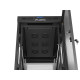Szafa instalacyjna rack stojąca 19 cali 32U 600x1000 drzwi perforowane LCD czarna (Flat pack)