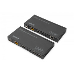 Przedłużacz/Extender KVM HDMI+USB HDBaseT 70m 4K30Hz HDCP 2.2 PoC (Power over Cable) audio IR zestaw