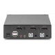 Przełącznik KVM, 2 portowy, 4K 60Hz, 2xDisplayPort IN, 1xDisplayPort OUT, 2xUSB, 2xAudio IN&OUT 