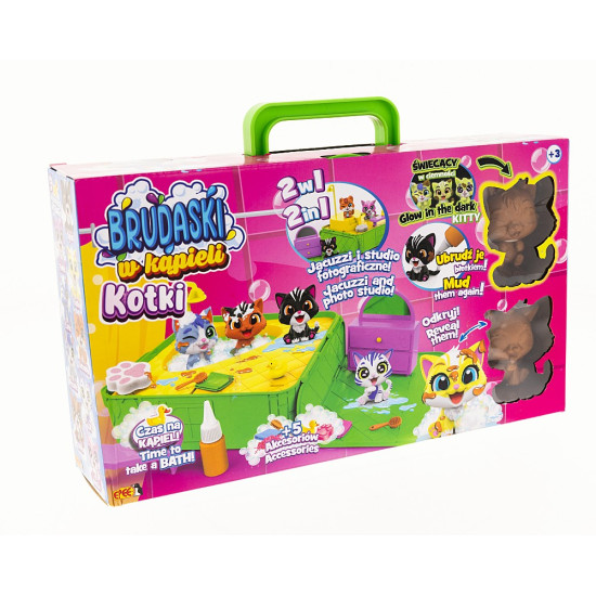 Figurki Brudaski w kąpieli Kotki Zestaw Jacuzzi 
