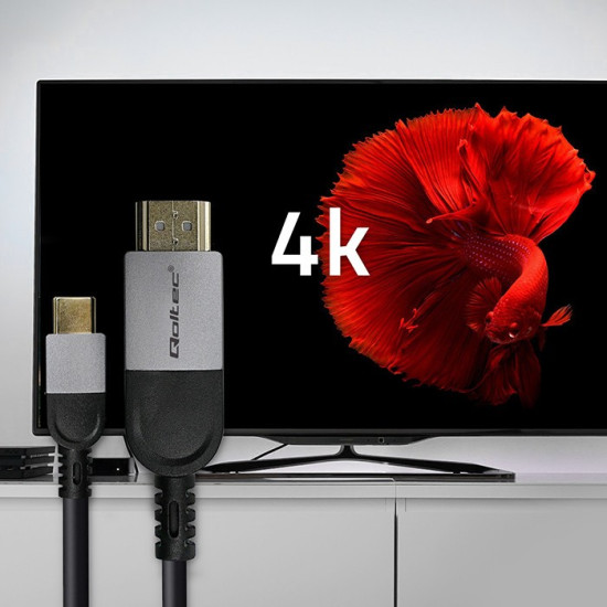 Kabel Adapter USB-C na HDMI high speed 4K | 60Hz | 32AWG | 2m 