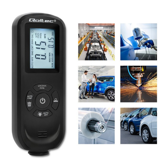 Miernik grubości lakieru z podświetlanym bocznym wyświetlaczem LCD | 0 ~ 2000um 
