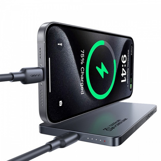 PowerBank 5000mAh 20W Indukcyjny Magsafe PD Fast Charge tytanowy 