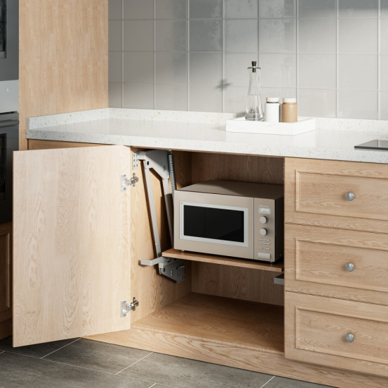 Podnośnik do szafki kuchennej do 20kg, MC-497, metalowa, udźwig 5-20 kg, sprężyny