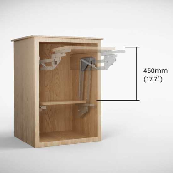Podnośnik do szafki kuchennej do 20kg, MC-497, metalowa, udźwig 5-20 kg, sprężyny