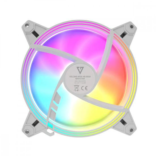 Wentylator ARGB 140x140x25 biały 