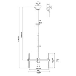 Uchwyt do monitora/TV CL35-440BL16L  37-70 cali 50kg 