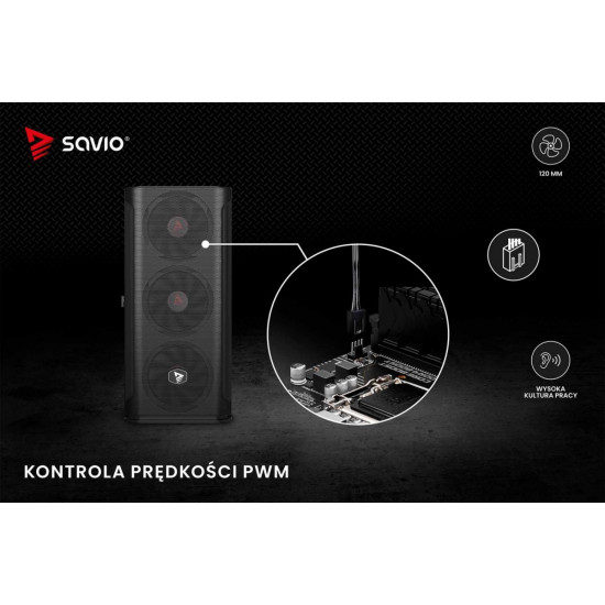 Zestaw wentylatorów BLADE 3 x 120mm 4-pin PWM