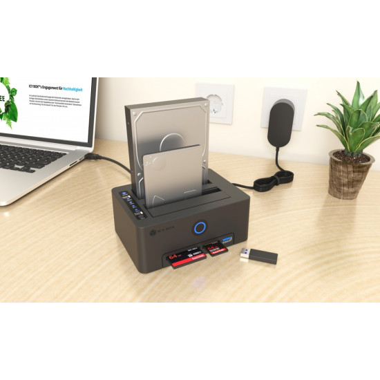 Czytnik kart IB-1233CL-CR 2x 2,5/3,5 SSD/HDD