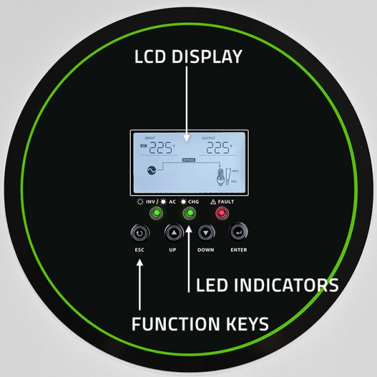 Hybrydowy Inwerter solarny Off-Grid 3500W | 100A | 24V | MPPT |  BMS | opcja Wi-Fi | Sinus | Power Factor 1.0 