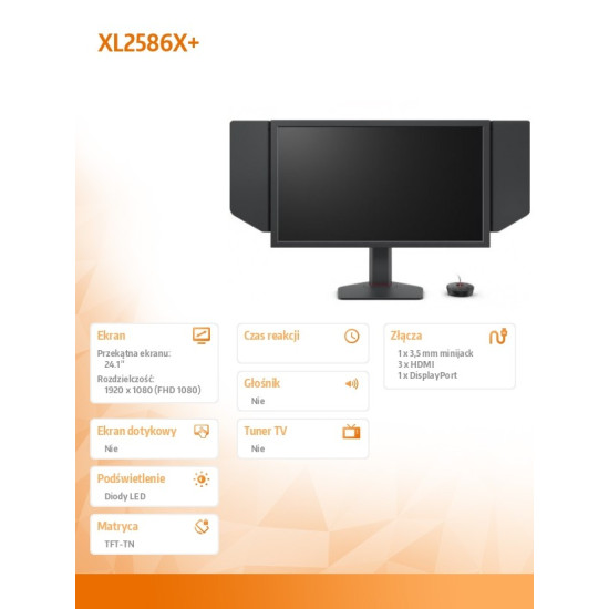Monitor XL2586X+ LED 1ms/12MLN:1/HDMI/GAMING