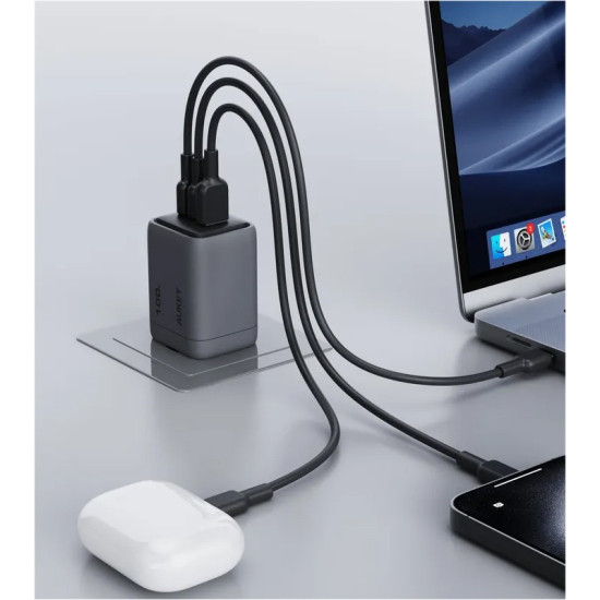 Ładowarka sieciowa PA-C5 3xUSB (2xUSB-C i 1xUSB-A) 100W 5A QC5.0 PD3.0 AFC PPS FCP SCP