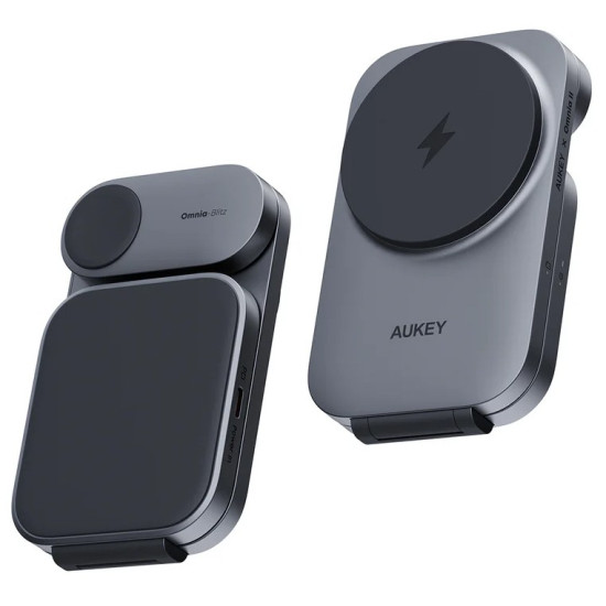 Ładowarka bezprzewodowa LC-MC312 Slim 3w1 Qi2 15W MagSafe + ładowarka PD 30W + Etui