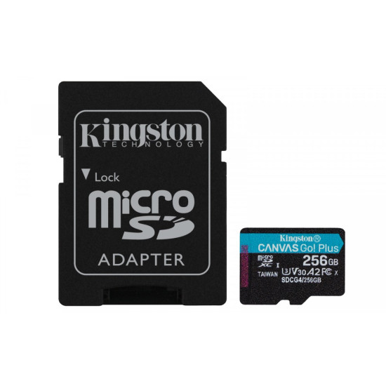 Karta microSD 256GB CanvasGo! Plus 200MB/s A2 U3 V30 + adapter