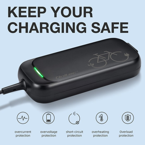 Ładowarka do roweru skutera elektrycznego 36V | 42V | 2A | 5.5*2.1 | wodoodporna + kabel zasilający 