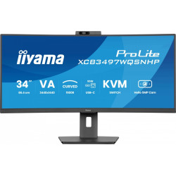 Monitor 34 cale XCB3497WQSNPH-B1,VA,UWQHD,1500R,USB-C Dock 95W, RJ45, KVM,2x5W, kamera 5MP, /5y/