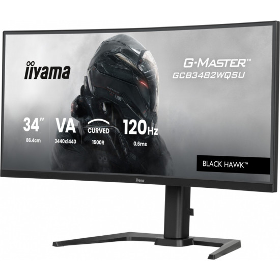Monitor 34 cale G-Master GCB3482WQSU-B1,VA,UWQHD,120HZ,1500R, 21:9, 500cd,2x5W