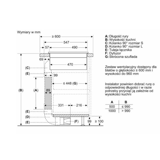 Płyta indukcyjna z wbudowanym wyciągiem PVS611B16E