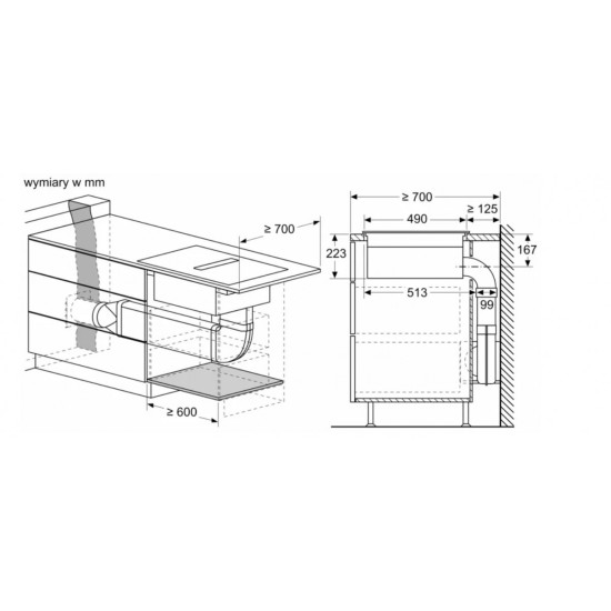 Płyta indukcyjna z wbudowanym wyciągiem PVS611B16E