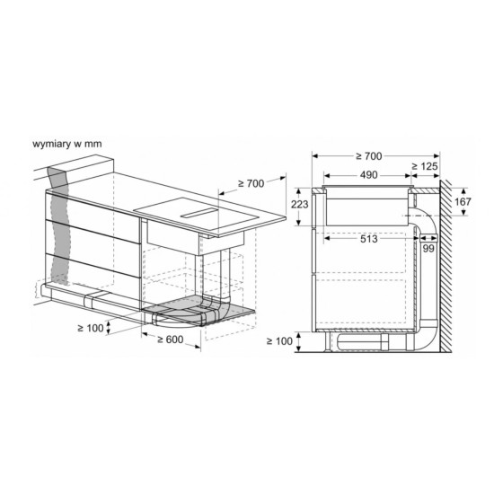 Płyta indukcyjna z wbudowanym wyciągiem PVS611B16E