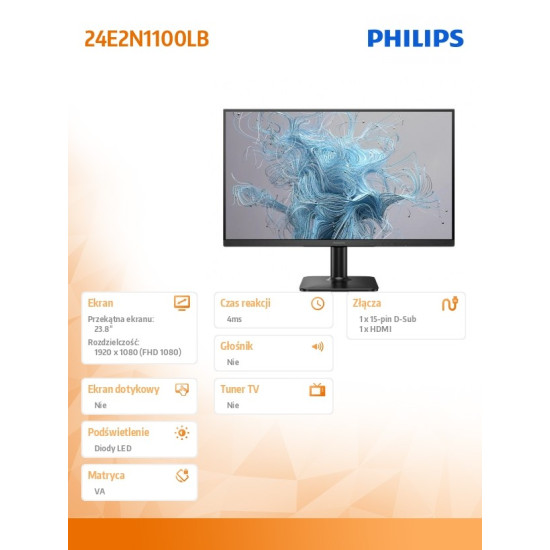 Monitor 24E2N1100LB VA 100Hz HDMI VGA