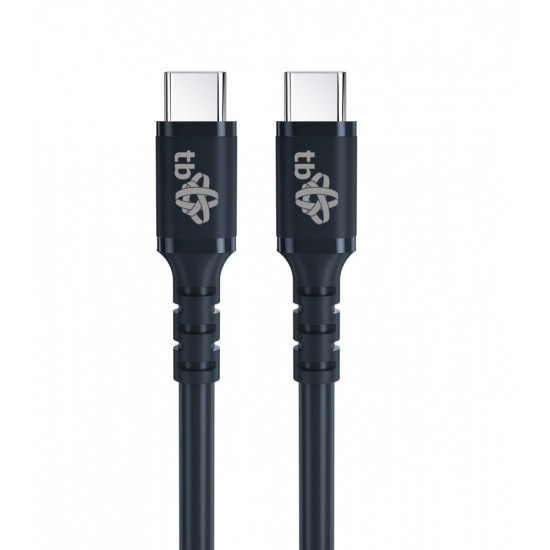 Kabel USB C - USB C 60W żelowy 1m czarny
