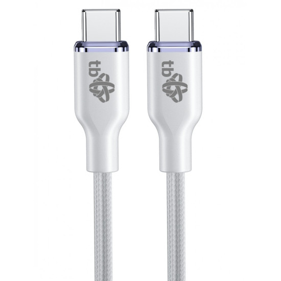 Kabel USB C - USB C 60W Glamour 1.5m biały