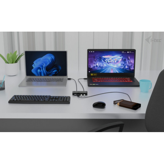 Universal KVM HUB 2x USB-C + 2x USB-A 3.0 