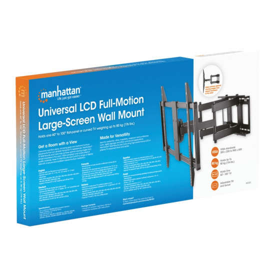 Uchwyt ścienny do TV 60-100cali LED/LCD 80kg obrotowy uchylny 