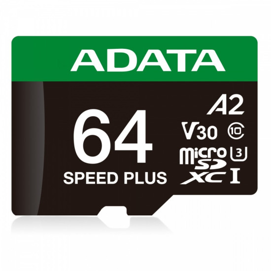 Karta microSD Speed Plus 64GB UHS1 U3 V30 A2 160/140 MB/s