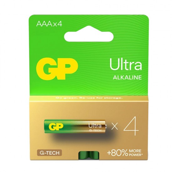 Baterie alkaliczne LR03/AAA GP ULTRA 4szt. (G-TECH) 