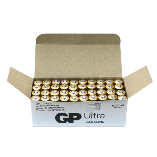 Baterie alkaliczne LR6/AA GP ULTRA 40szt. (G-TECH) 
