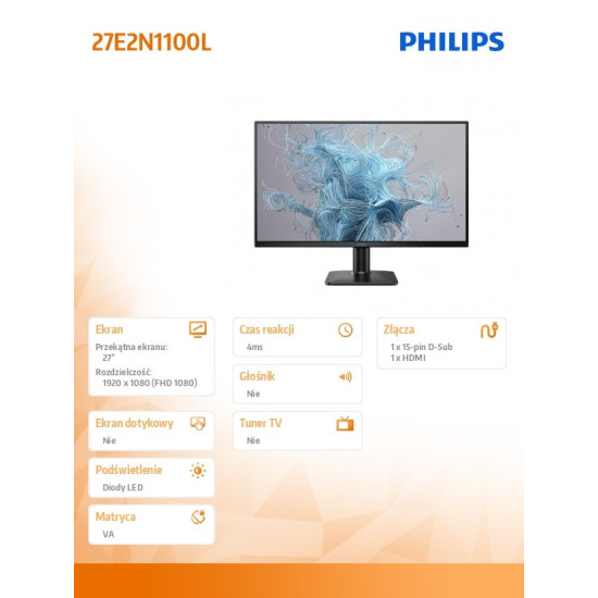 Monitor 27E2N1100L 27 cali VA 100Hz HDMI VGA