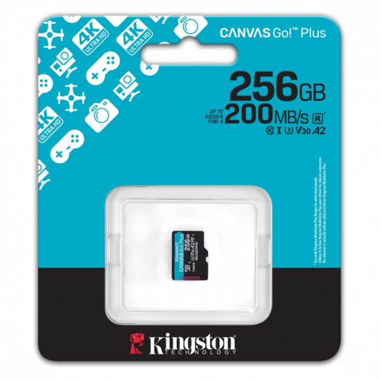 Karta pamięci microSD 256GB Canvas Go! Plus 200MB/s A2 U3 V30