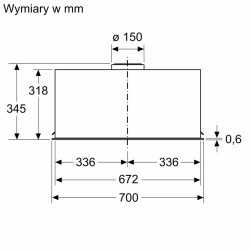Okap wyspowy DLN78PC60 Serie8 70cm