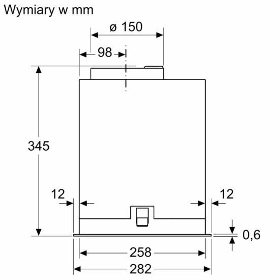 Okap wyspowy DLN78PC60 Serie8 70cm