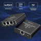 Rozdzielacz Splitter Ethernet mini SWITCH 1x3 RJ45 | 1000Mb/s |  USB-C | Aluminium 