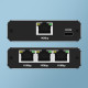 Rozdzielacz Splitter Ethernet mini SWITCH 1x3 RJ45 | 1000Mb/s |  USB-C | Aluminium 