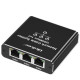 Rozdzielacz Splitter Ethernet mini SWITCH 1x3 RJ45 | 1000Mb/s |  USB-C | Aluminium 