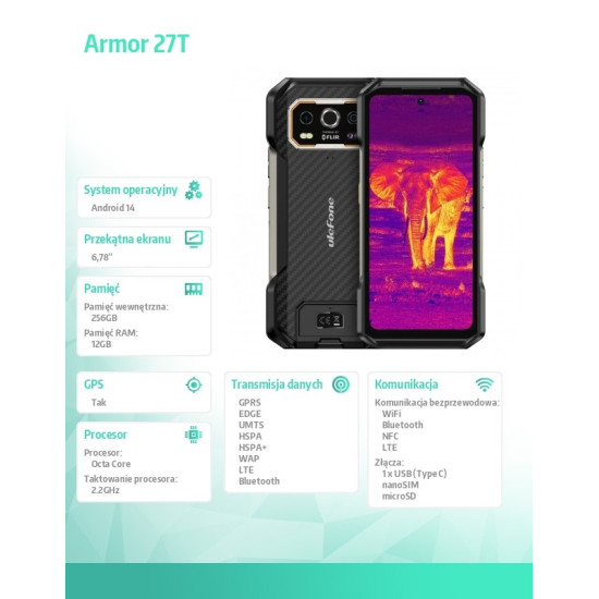 Smartfon Armor 27 4G 12/256GB Czarny 