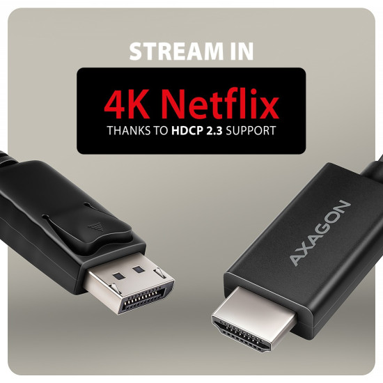 RVD-HI20C2 Adapter aktywny DisplayPort -> HDMI 1.4, 4K/60Hz, kabel 1,8m